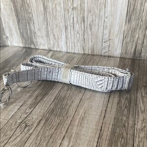 Silver Croc Embossed Purse/bag Strap